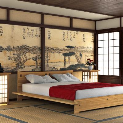 Tomaru Platform Bed Honey Oak 1 1